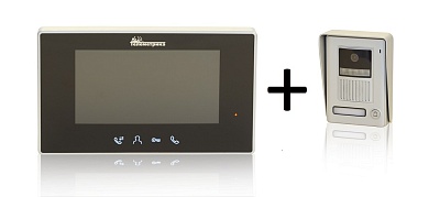 Комплект видеомонитор черный + вызывная панель MAXI для дома, дачи